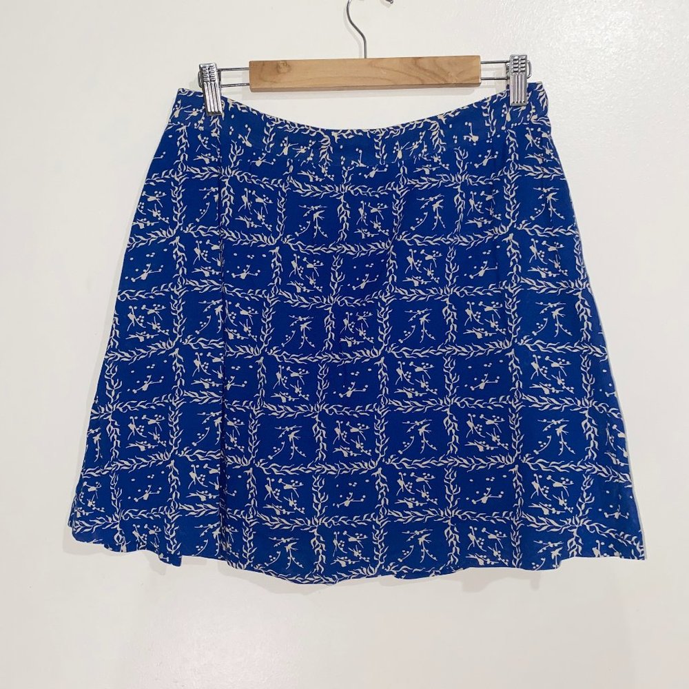 & Other Stories Blue and White Mini Skirt